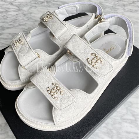 white chanel dad sandals|chanel's dad sandals.